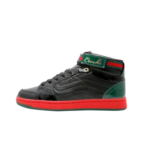 VANS x Crooks Castles Высокие Кроссовки для скейтбординга Мужские Черные