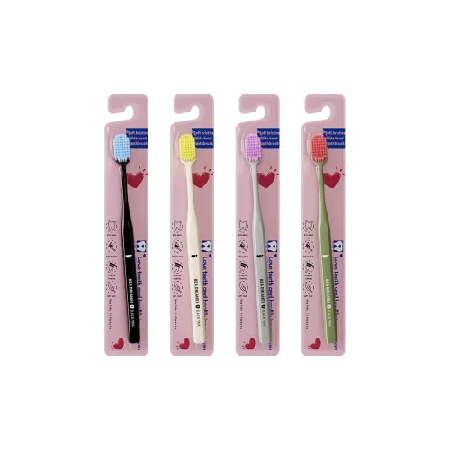 MUXUAN Широкая Голова Многоцветная Мягкая Щетина Зубная Щетка 4 Штуки Набор с Чистка Дентюр и Межзубная Щетка Ручка