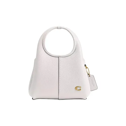 COACH LANA Полированная кожа с галькой маленькая сумка женский цвет мел белый