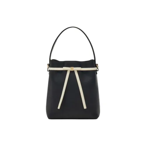 FERRAGAMO Телячья кожа Ведрообразная сумка Женская Черная