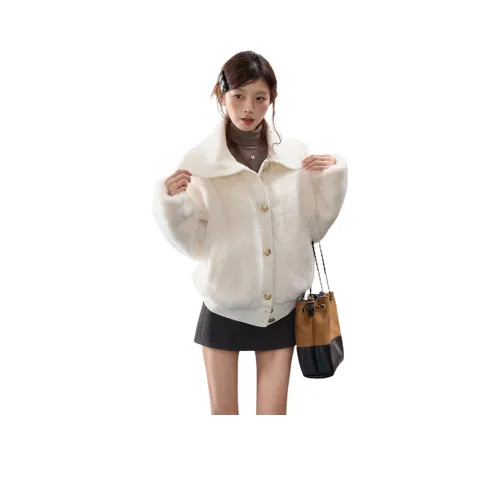 IWZI Белый Женские Бархатные Куртки