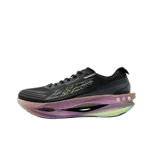 QIAODAN Амортизация Противоскользящие С низким Топом Кроссовки для Бега Marathon Мужские Черные