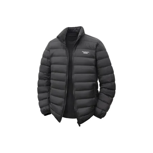 FAIRWHALE Rib Bone Down Jacket Unisex Pure Black