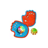 Перчатка для игры в "Бросай и лови" [Ракетка Пальма 2 + Светящийся мяч 1 + Обычный мяч 1]