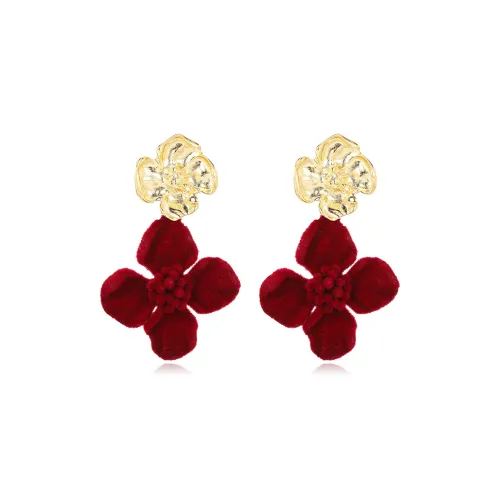 Серьги Yunxi с золотым покрытием медные женские