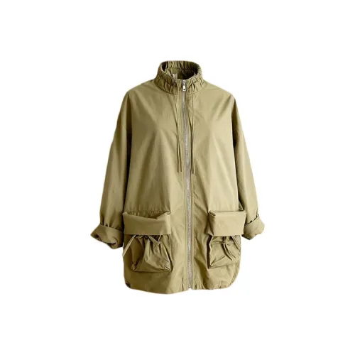 QIAOMONVHAI Армейский зеленый Женские Куртки