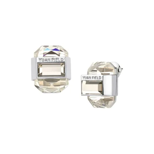 YUAN FIELD Серьги с покрытием из белого золота унисекс