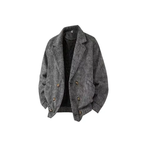 WHAZLAB Темно-серый унисекс куртки