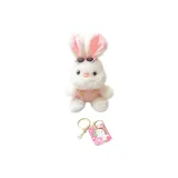 Розовый, лямки, брелок в виде кролика