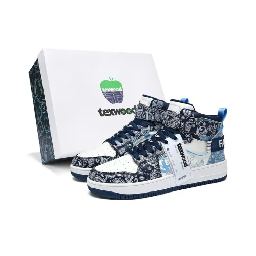 TEXWOOD Chinese Style Blue and White Porcelain Collection Антислип Кроссовки для скейтбординга Унисекс