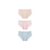 [Средняя посадка] Кремовая кожа + Персиково-розовый + Светло-синий