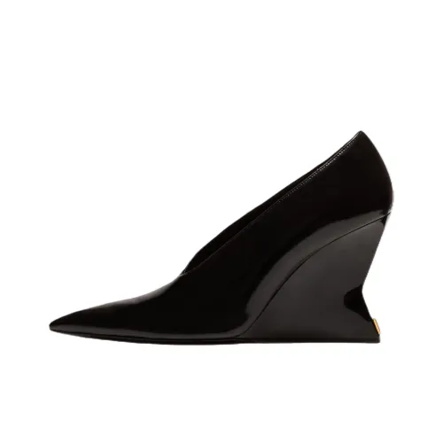 BALMAIN Клин-каблук Высокие каблуки 9,5 см Женские Черный