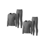 2 комплекта (темно-серый + темно-серый) двухслойный, утолщенный/с флисовой подкладкой, термо-сохраняющий