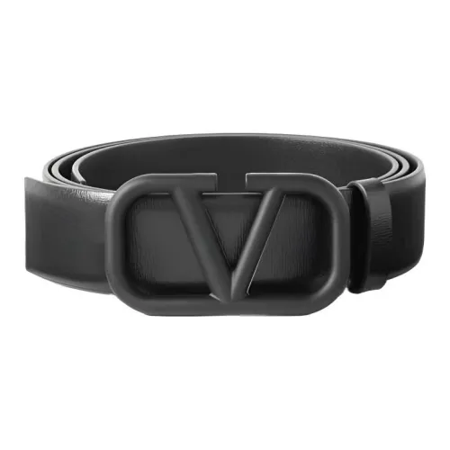 Valentino Letter Logo Застежка-пластина Мужской Черный Ширина 3 см