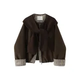 Темный кофейный с шалью