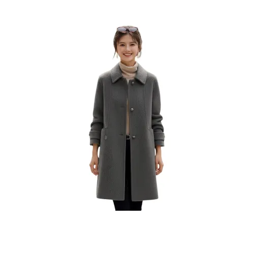 XWI Классическое Серое Женское Пальто