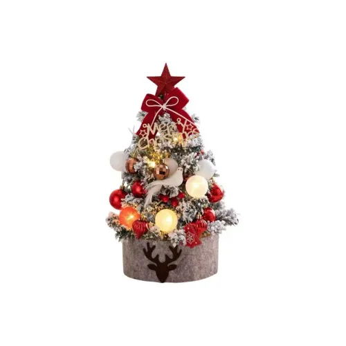 HOUDASHI Настольный Мини Рождественские Деревья Набор Розовый с Светодиодами DIY Флок Декор DIY Игрушки
