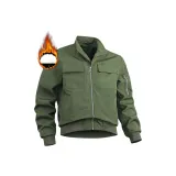 Армейский зеленый [Осень и зима, утолщенный, термический, хлопковый пуховик]