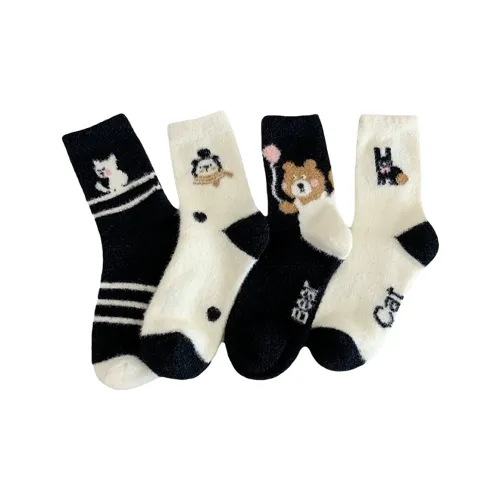 J TOO 4 пачки [Изображение Цвет] Женские носки MID до икры