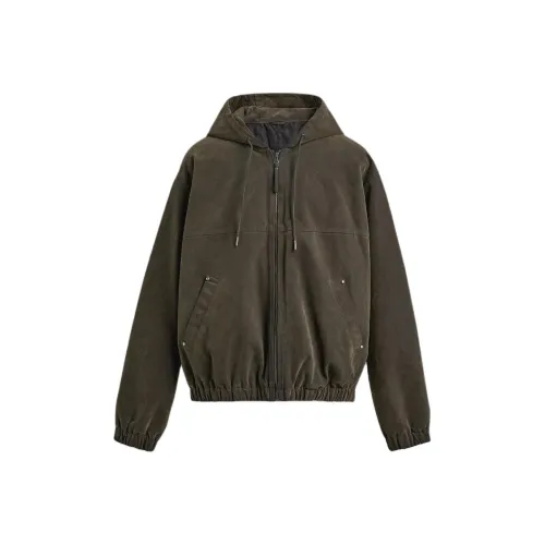 ZARA Collaboration Хаки Мужские пуховики