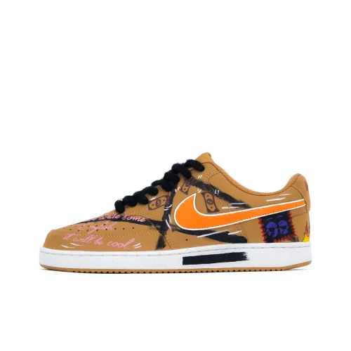 Nike Court Vision Low Устойчивые к истиранию Низкие Кроссовки для скейтбординга Мужские Коричневые