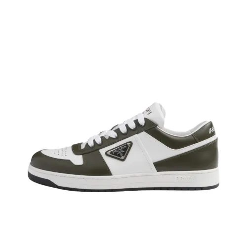 Prada Downtown Low Скейтборд Кроссовки Мужские Белые Зеленые