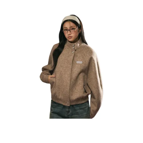 Ariseism Светлый хаки Женское короткое пальто