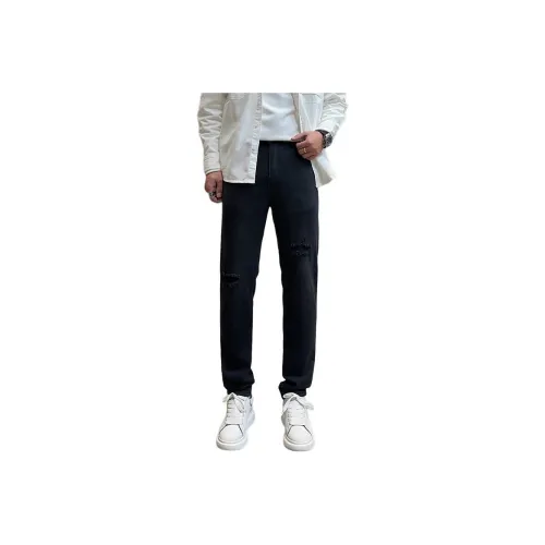 CHAOZHANGGUI Мужские черные джинсы