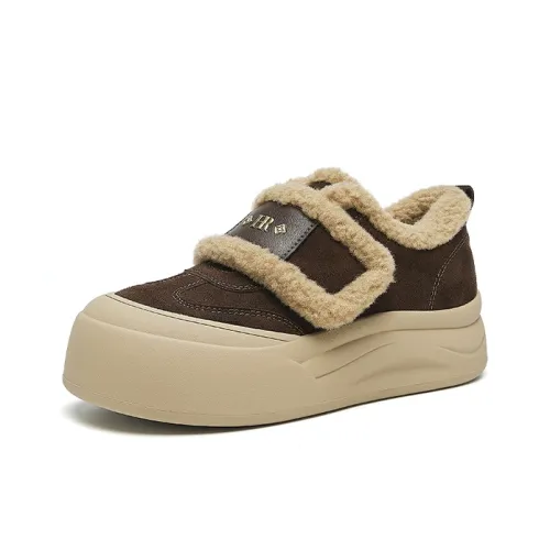 HR Хлопок Обувь Низкий Топ Кофейный Женский