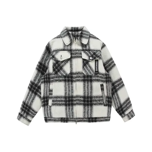 RVANGUARD Черный Белый Клетка Унисекс Пуховики