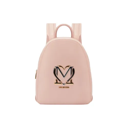 MOSCHINO Рюкзак из искусственной кожи среднего размера женский розовый