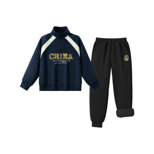 PEAK Темно-синий PK Золотой Благоприятные облака Черный PK Горлянка Лошадь K Kids Повседневная спортивная одежда