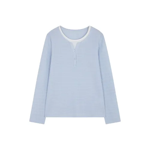 XWI Стандартная T-рубашка Женская Небесно-голубая