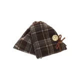 Коричневый, клетка, бант