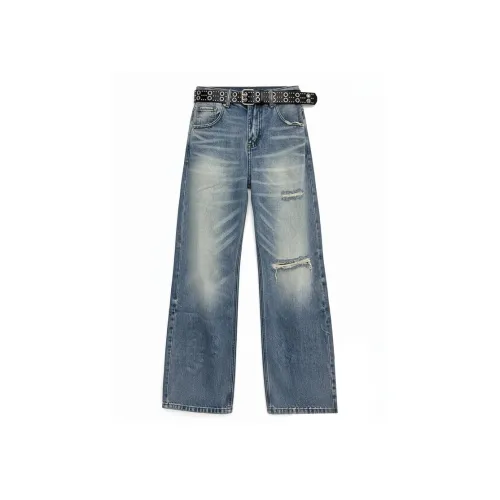 VNHP Blue Unisex Jeans VNHP Синий Унисекс Джинсы