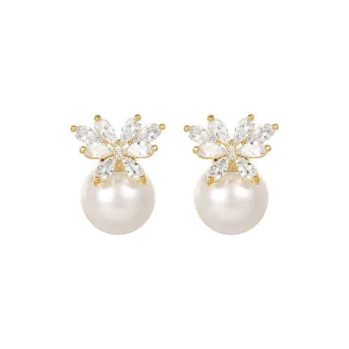 Серьги-гвоздики из серебра 925 пробы YICAN S925