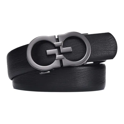 BOSSSUNWEN Телесная коровья кожа Автоматическая застежка Ремень Мужской 3,5 см