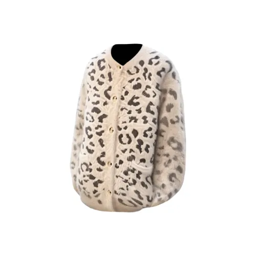 W9H2 Абрикос Леопардовый принт Полный принт Узор Унисекс Бейсбольные Джерси