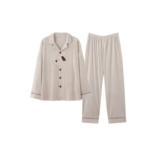 MAKEGONGZHU HZR92968 Пара Милый щенок Мужской Мужской Пижамные комплекты