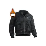 Чёрный Осенний Зимний Утолщённый Термический Пух