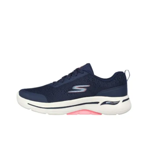 Skechers Go Walk Arch Fit Дышащая Поддерживающая Амортизирующая Обувь для Ходьбы Женская Синяя