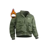 Средний армейский зеленый [осенний и зимний, утолщенный, термопух, куртка]