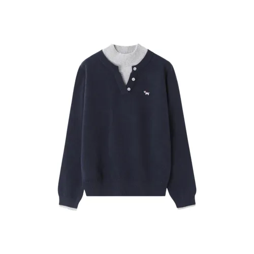 XWI Темно-синий и Светло-серый Женский Трикотаж