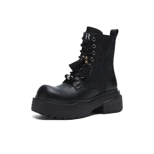 HR Martin Boots Black Women's