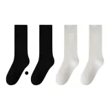 [4 упаковки, осенний и зимний, увеличенная длина, отделение] Черный 2 + Белый 2