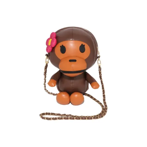 A BATHING APE Сумки через плечо из синтетической кожи стандартные женские кофейного цвета