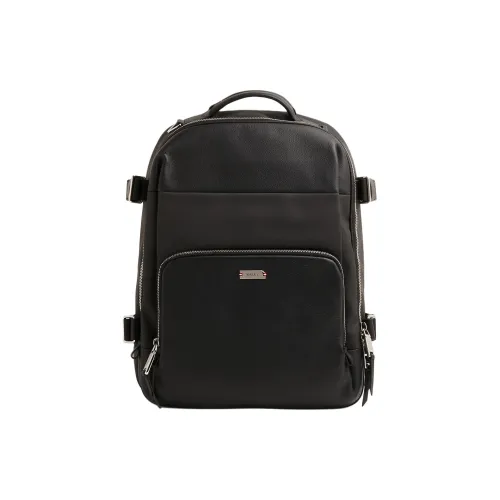 BALLY Мужской кожаный рюкзак черного цвета