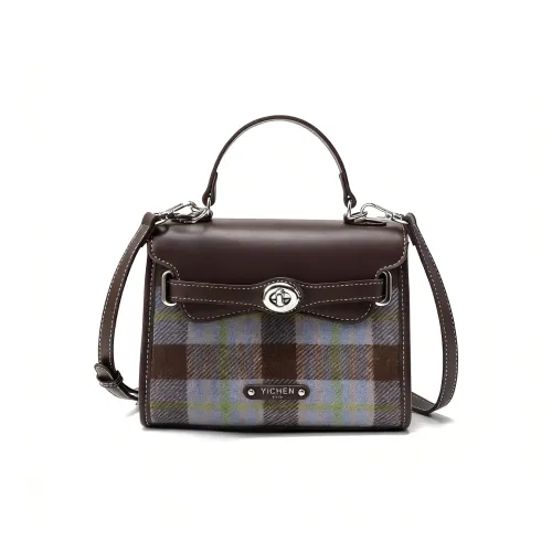 SHORT HAIR GIRL ПУ (полиуретан) Сумка Стандартная Женская Клетка Коричневая