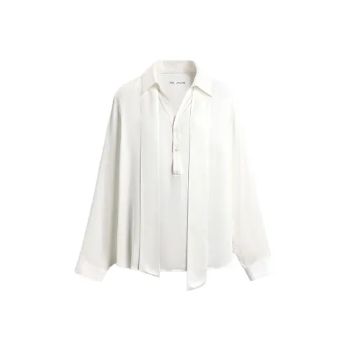 ZARA Collaboration Морозный Белый Мужские Рубашки