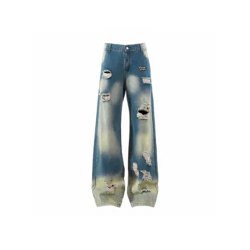 Double Dealer Blue Unisex Jeans Двойной Дилер Синий Унисекс Джинсы